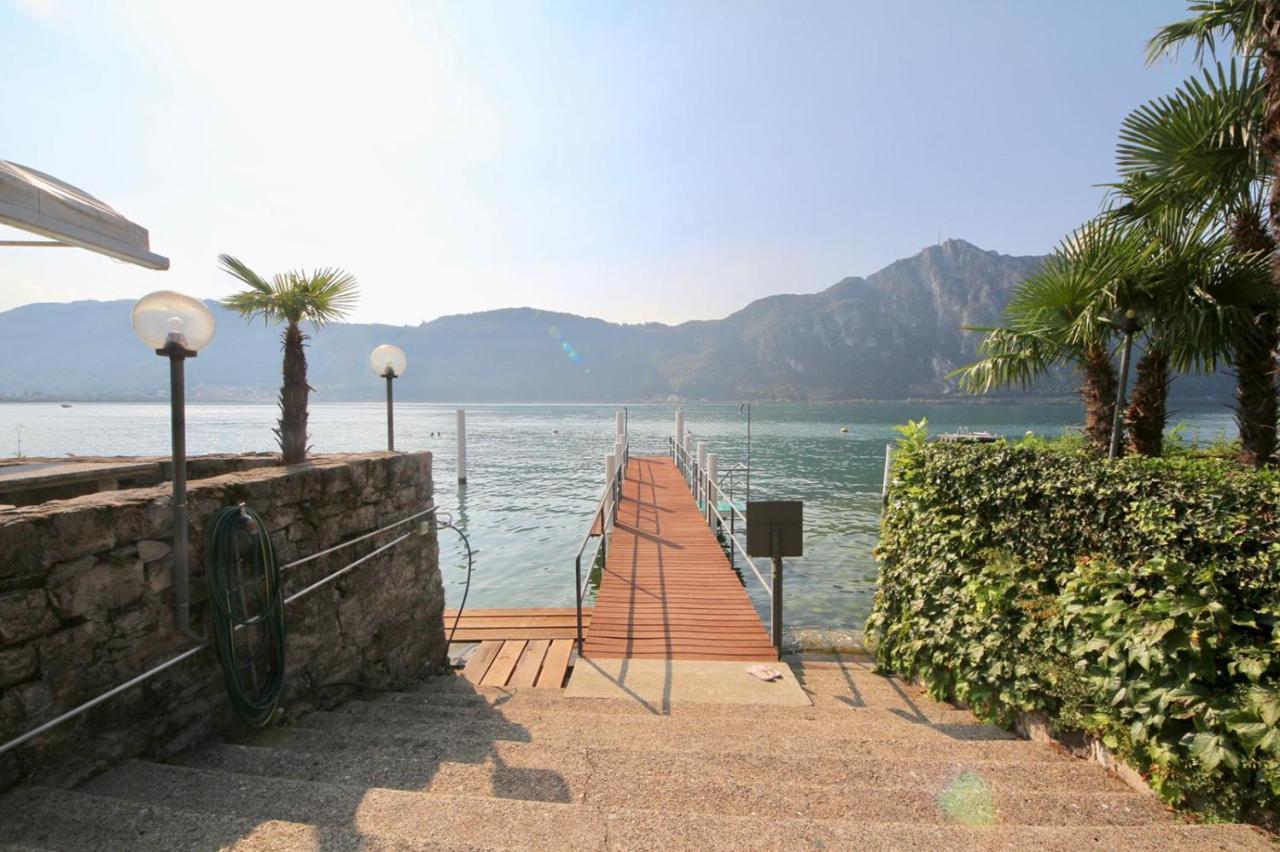 Luganersee, Pool, Strand, Parkplatz, Suite 204 Bissone Dış mekan fotoğraf