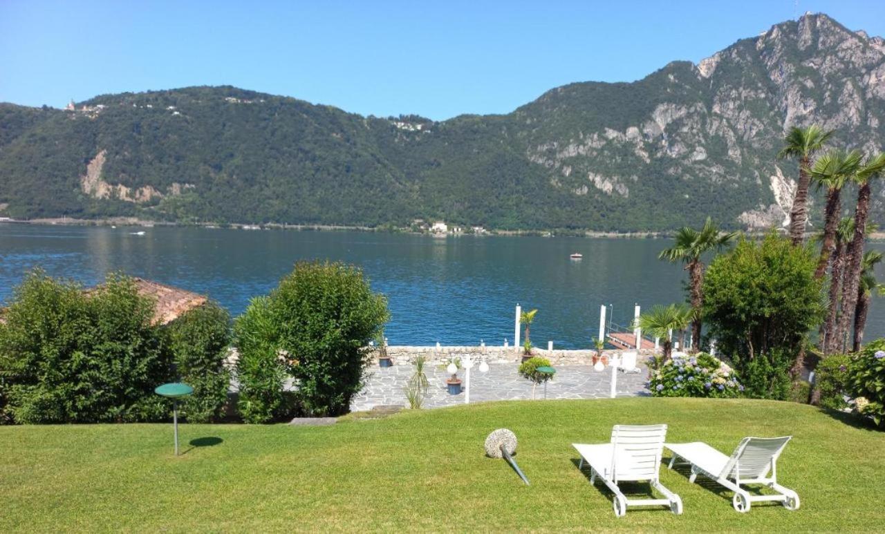 Luganersee, Pool, Strand, Parkplatz, Suite 204 Bissone Dış mekan fotoğraf