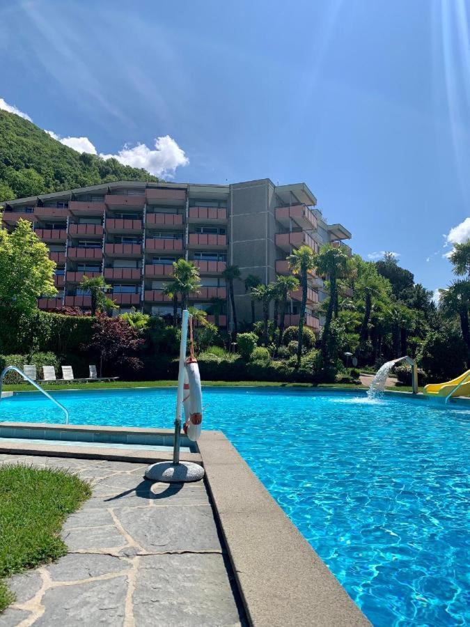 Luganersee, Pool, Strand, Parkplatz, Suite 204 Bissone Dış mekan fotoğraf