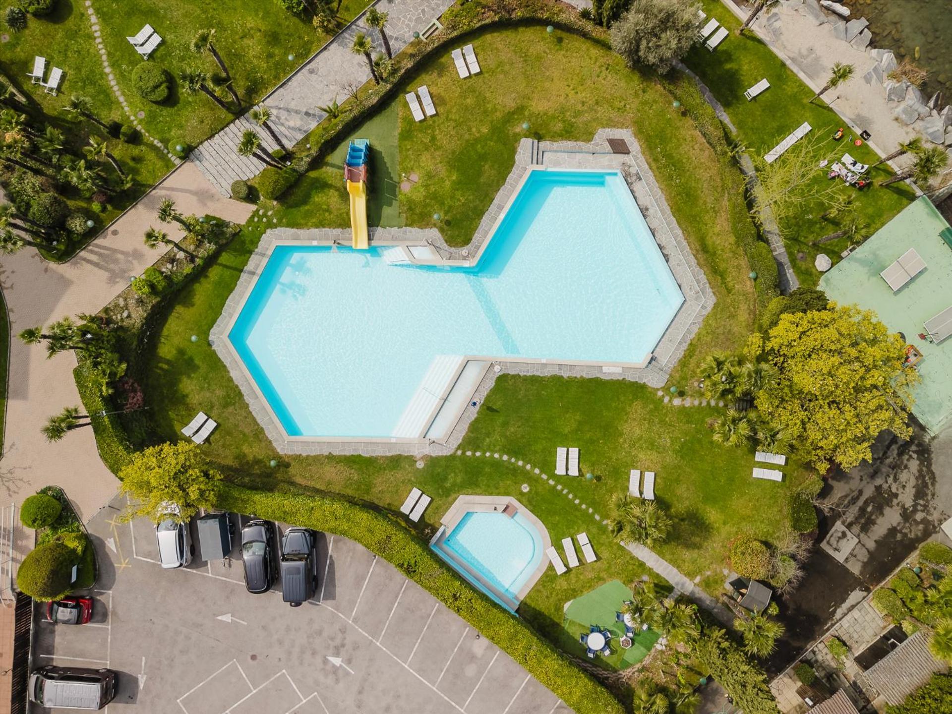 Luganersee, Pool, Strand, Parkplatz, Suite 204 Bissone Dış mekan fotoğraf