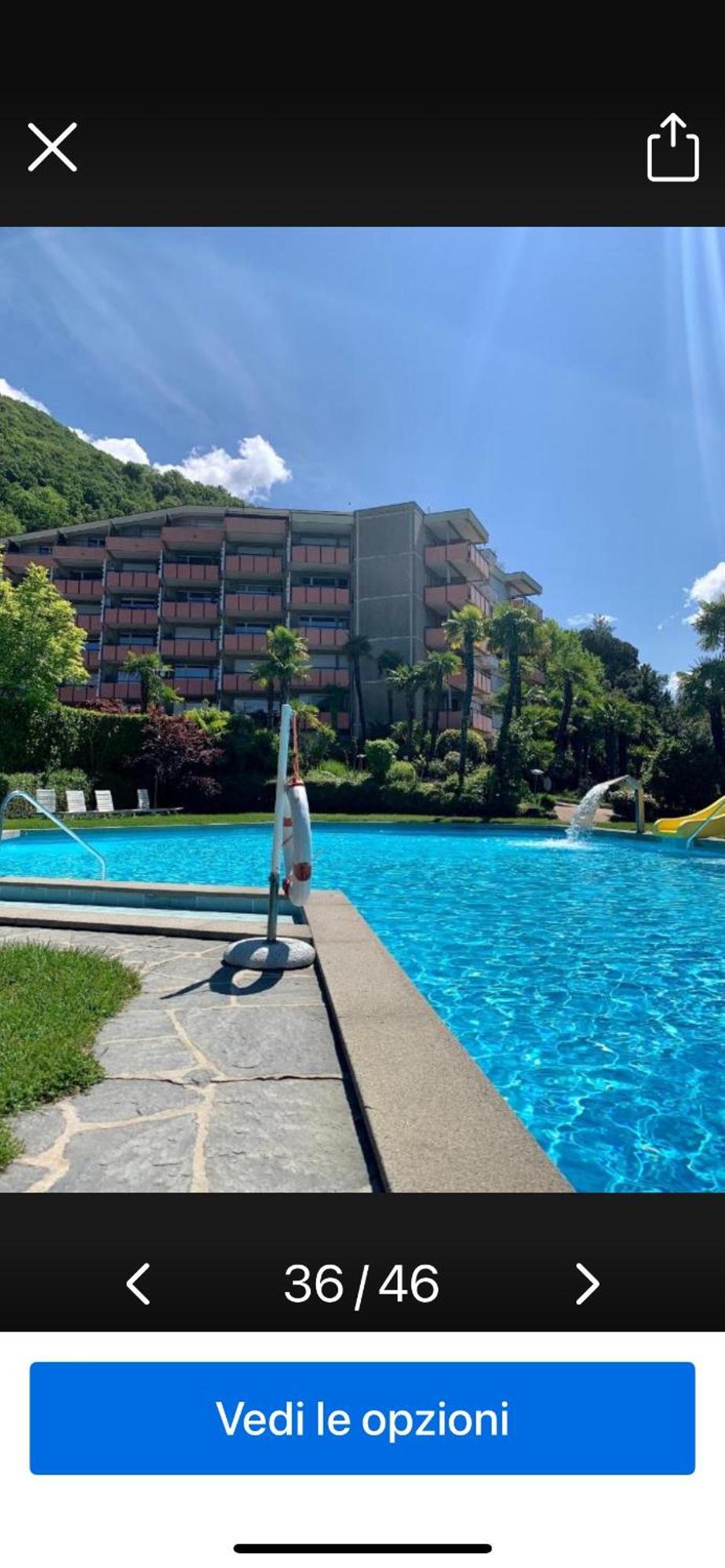 Luganersee, Pool, Strand, Parkplatz, Suite 204 Bissone Dış mekan fotoğraf